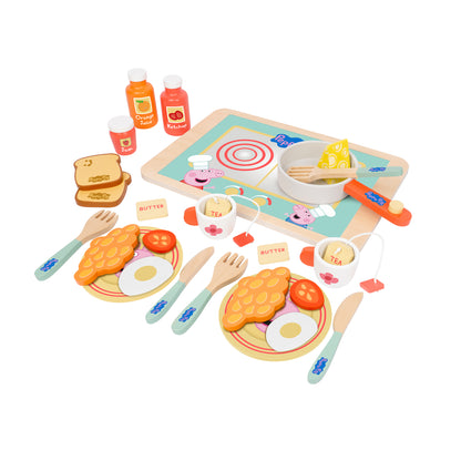 Peppa Pig 143C Wooden Reversible Breakfast Tray, Wooden Toy, Imaginative Play, Age from 3 Years+