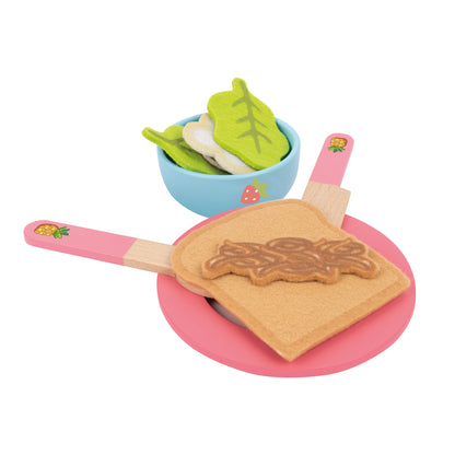 Bluey – Wooden BBQ and Salad Set, 33-Piece Colourful Playset with Tongs and Food Pieces – Realistic Role-Play & Imaginative Fun for Ages 3 Years and Up