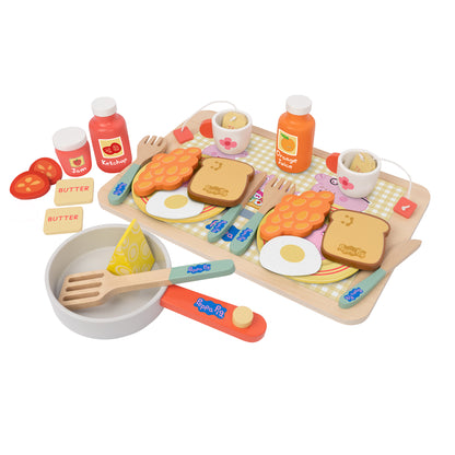 Peppa Pig 143C Wooden Reversible Breakfast Tray, Wooden Toy, Imaginative Play, Age from 3 Years+