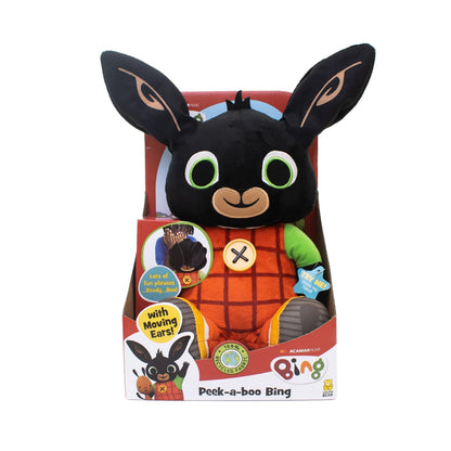 Bing, Peek-A-Boo, Talking Teddy Bear. Cute, Interactive Rabbit, Sensory Toy for 10 Months+. Colourful, Listen & Learn. Sits 28cm Tall Toys.