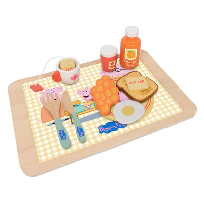 Peppa Pig 143C Wooden Reversible Breakfast Tray, Wooden Toy, Imaginative Play, Age from 3 Years+