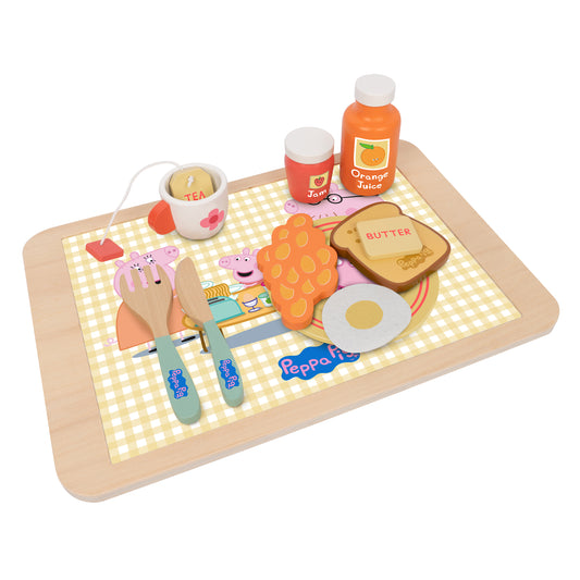 Peppa Pig 143C Wooden Reversible Breakfast Tray, Wooden Toy, Imaginative Play, Age from 3 Years+