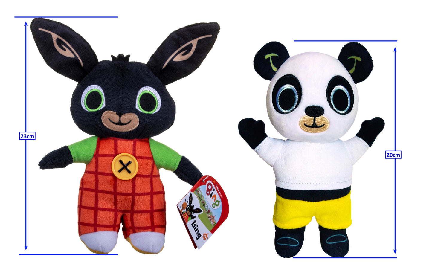 Bing 23cm and Pando 20cm Soft Toy Set (2 Pieces) : Suitable from Birth