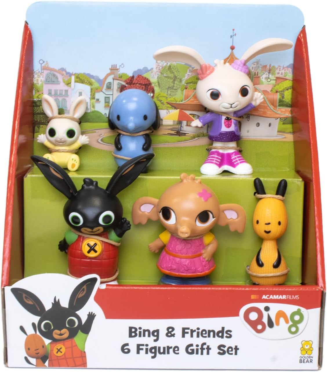 Bing Toy 6 Figure Gift set, Kids Toys & Preschool toys to develop Imaginative Play, includes 6 Characters, Bing, Flop, Sula, Amma, Coco, Charlie