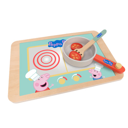 Peppa Pig 143C Wooden Reversible Breakfast Tray, Wooden Toy, Imaginative Play, Age from 3 Years+