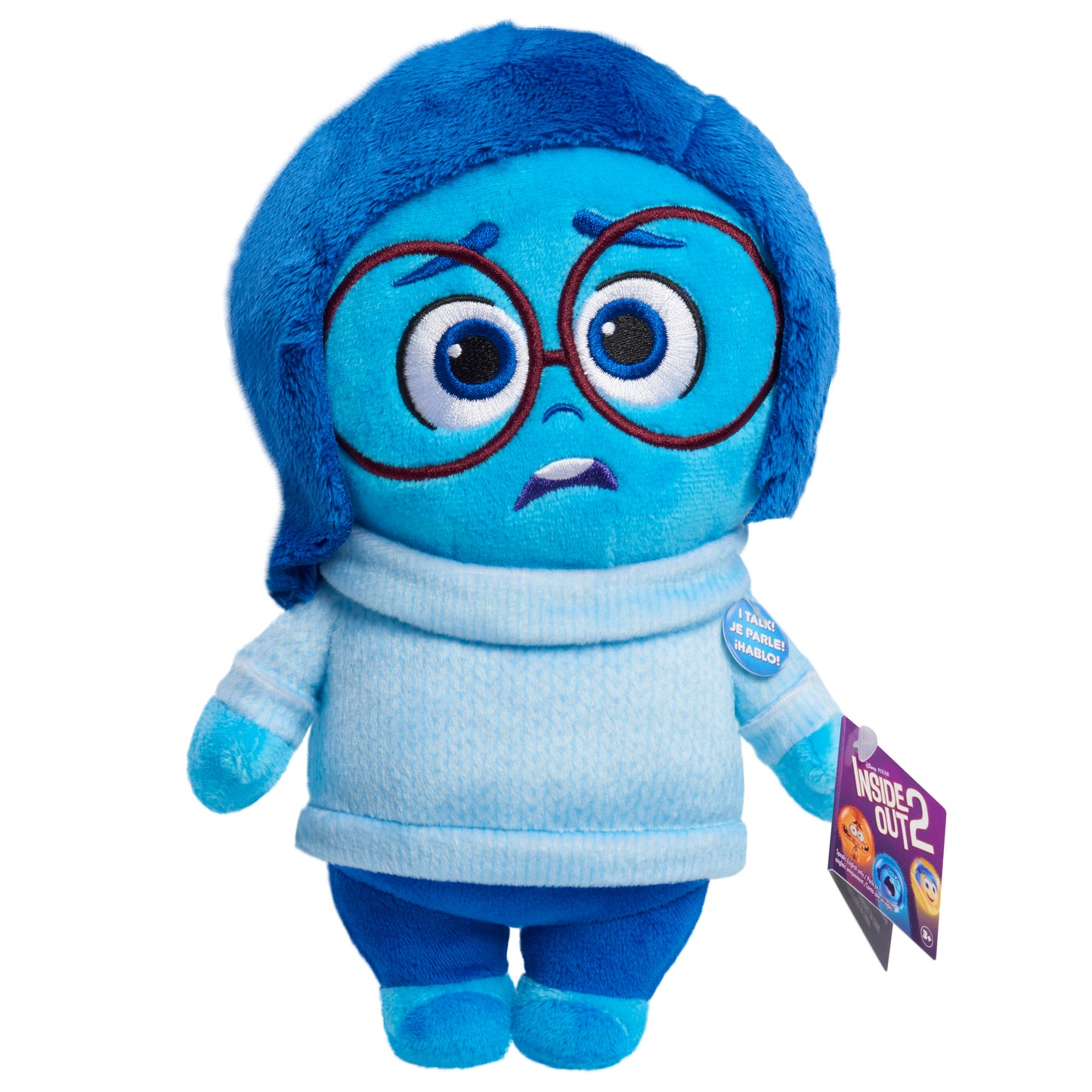 Disney and Pixar Inside Out 2 Talk It Out Small Talking Plush SADNESS 20cm