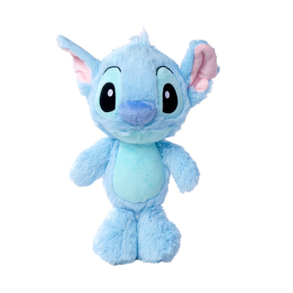 Disney Stitch 25cm plush toy in flopsie style, cute soft toy pastel blue colour, suitable for kids and adults, and treat, officially licensed by Disney