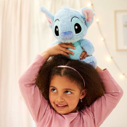 Disney Stitch 25cm plush toy in flopsie style, cute soft toy pastel blue colour, suitable for kids and adults, and treat, officially licensed by Disney