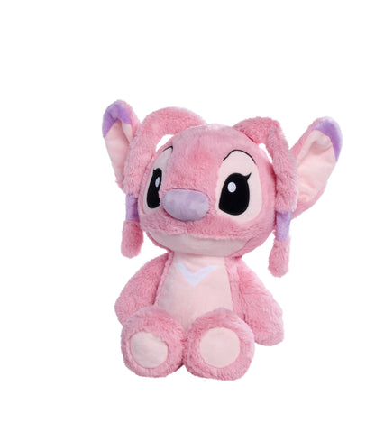 Disney Angel 25cm Soft toy in flopsie style,  pastel pink colour, suitable for kids and adults, and treat, officially licensed by Disney