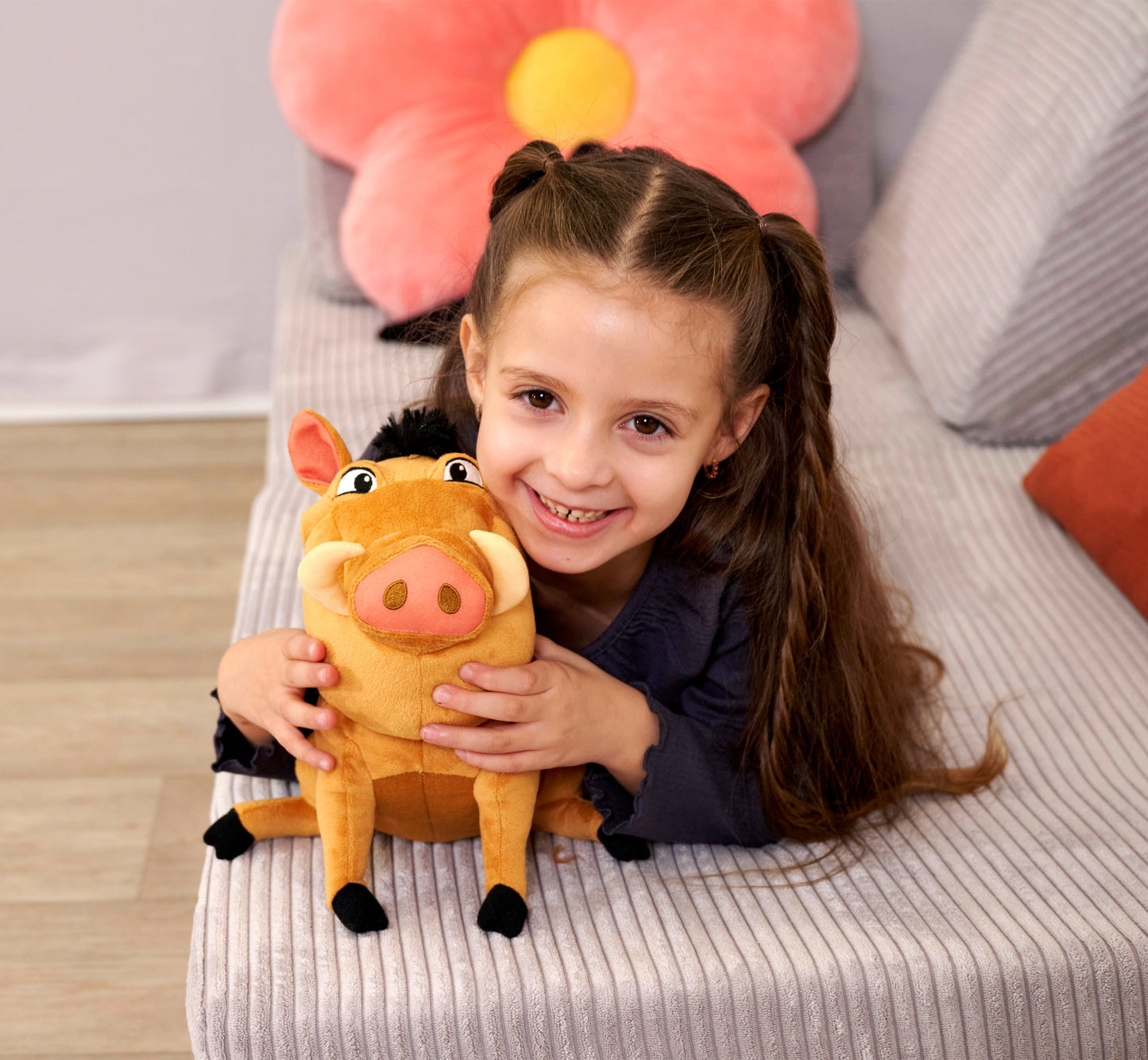 Disney Lion King Pumbaa Soft Toy 25cm tall, Celebrating 30 Years of The Lion King, cuddly soft toy for kids and adults for birthday and gift or just collect them all