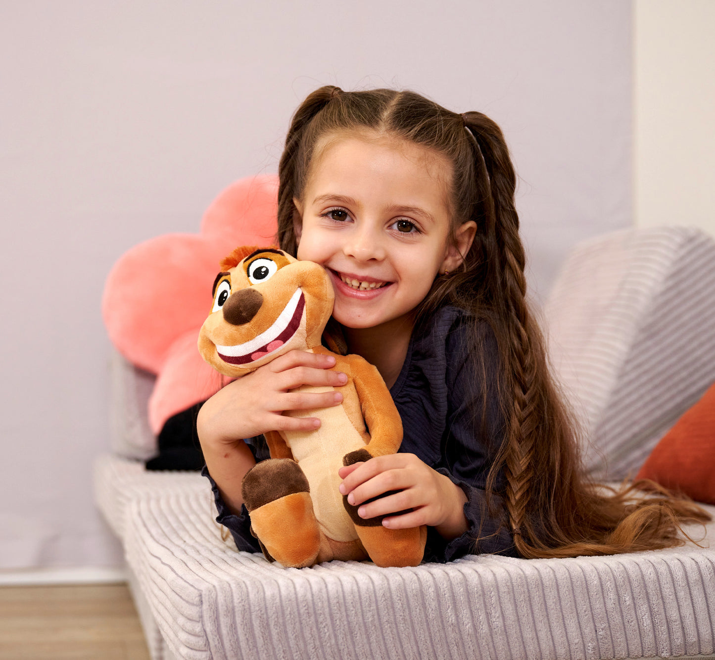 Disney Lion King Timon Soft Toy 25cm tall, Celebrating 30 Years of The Lion King, cuddly soft toy for kids and adults.