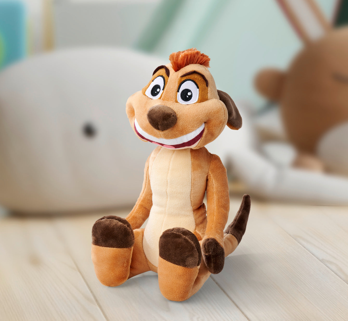 Disney Lion King Timon Soft Toy 25cm tall, Celebrating 30 Years of The Lion King, cuddly soft toy for kids and adults.