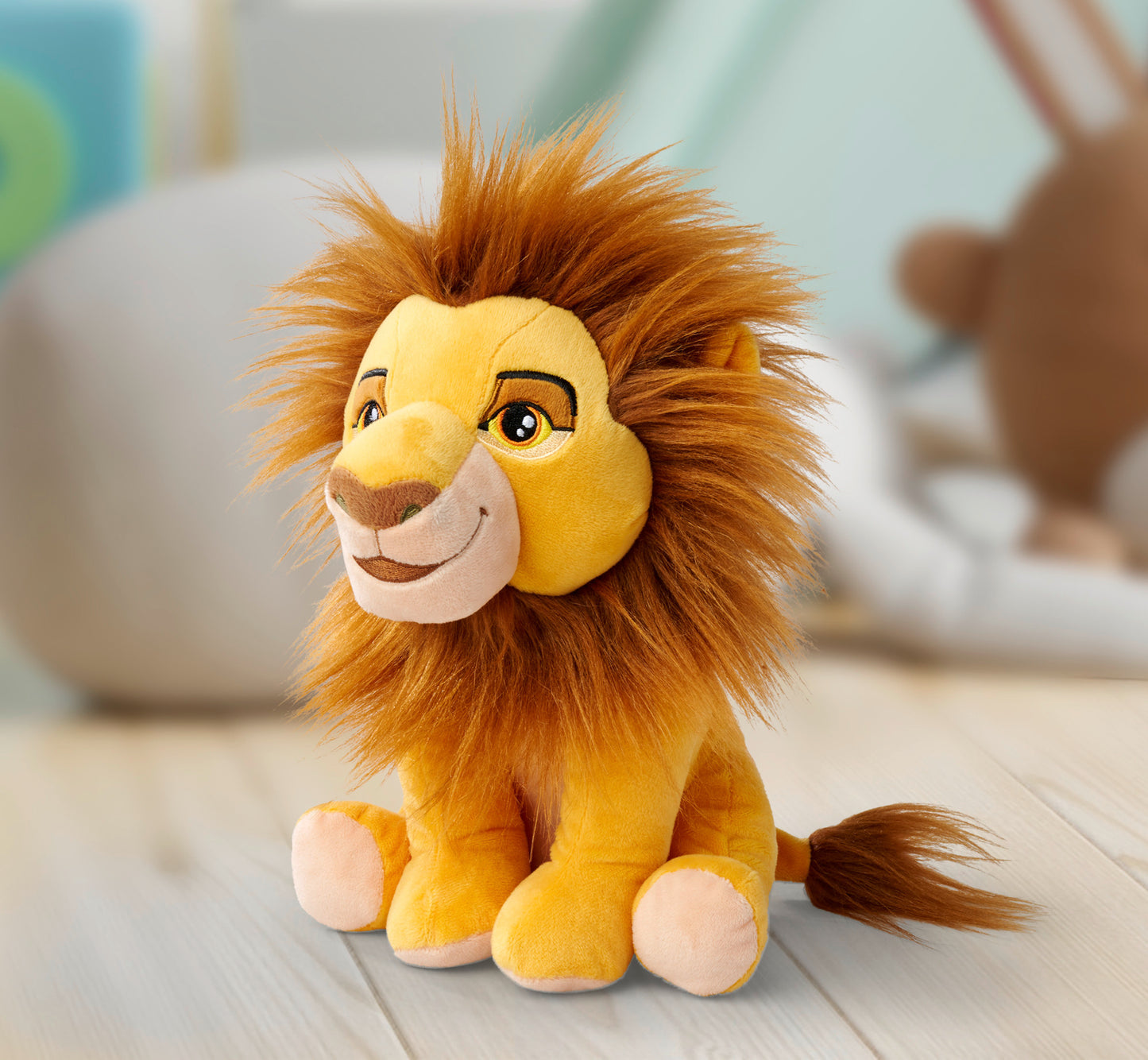 Disney Lion King Mufasa Soft Toy 25cm tall, Celebrating 30 Years of The Lion King.