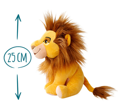 Disney Lion King Mufasa Soft Toy 25cm tall, Celebrating 30 Years of The Lion King.