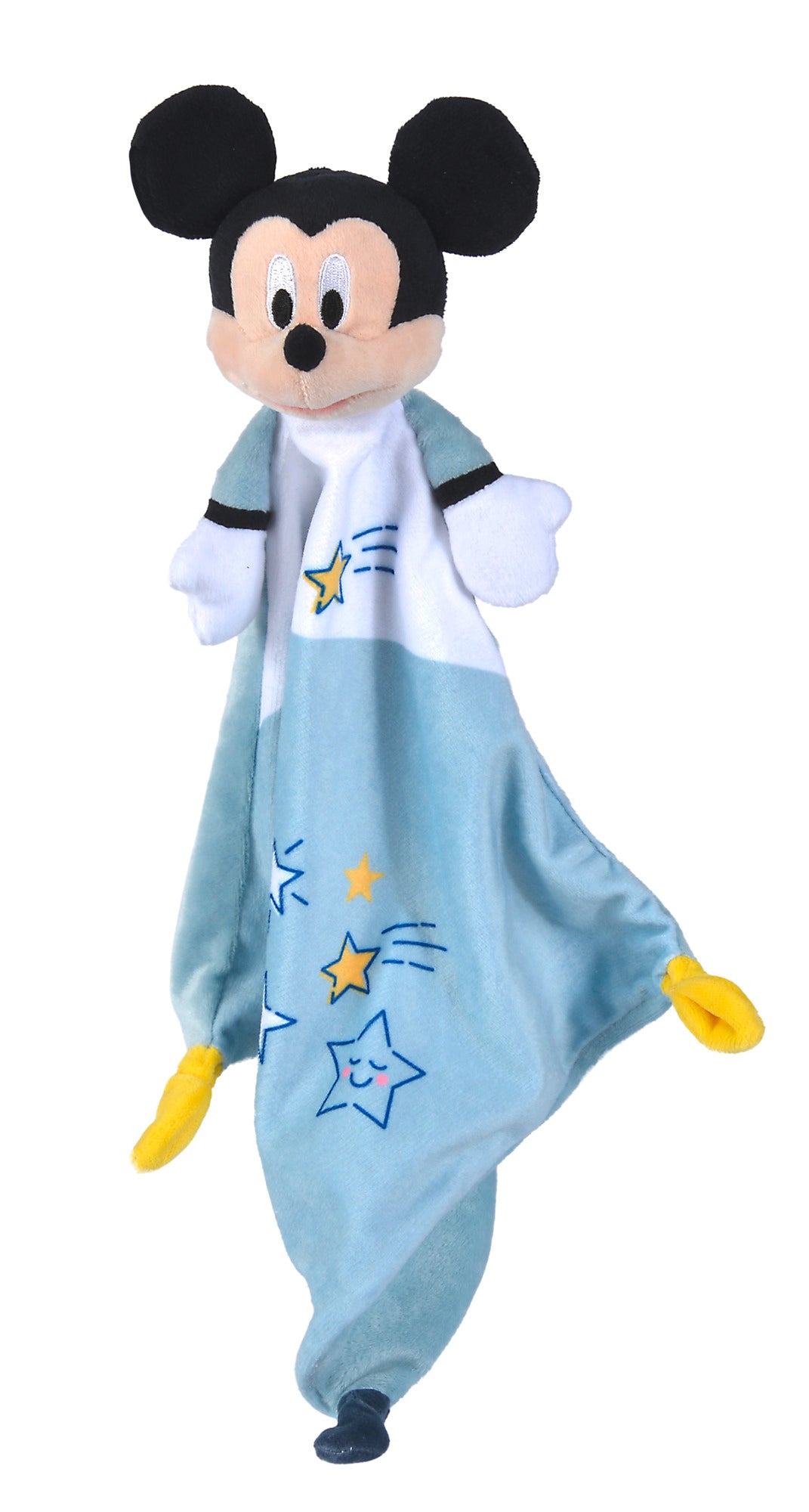 Disney Mickey Mouse Comforter, Cuddly 30 cm x 30 cm Cute Snuggle Toy for Baby, Star Pattern Detail