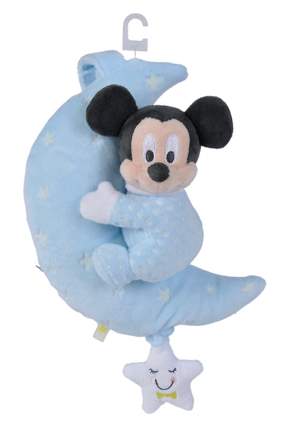 Disney Mickey Mouse Musical and Glow in the Dark Cot, Pram or Car Seat Toy, for Use at Home or on the Move