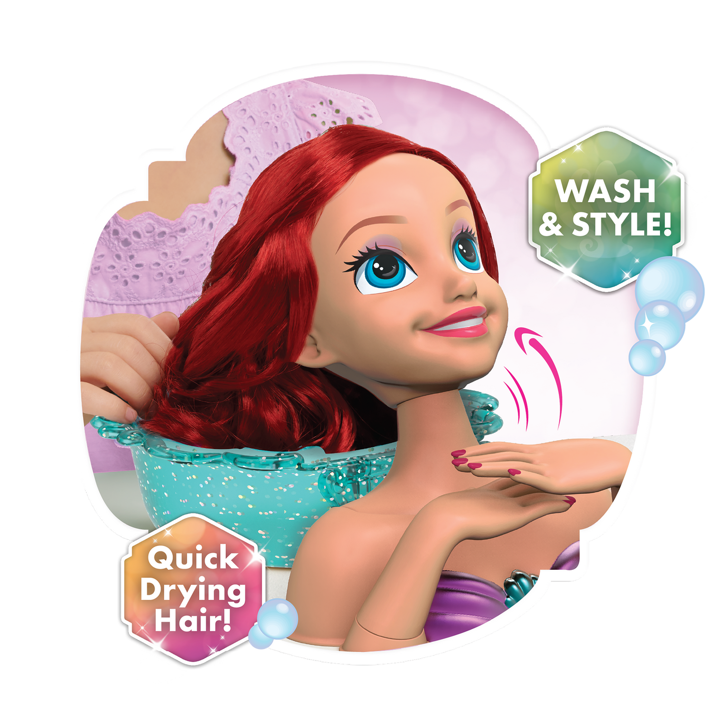 Disney 87368 Princess Feature Spa Styling Head -Ariel