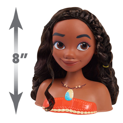 Disney Princess Moana Styling Head,Pretend Play, Kids Toys for Ages 3 Up