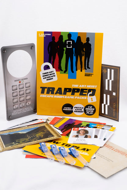 Trapped Escape Room Game Art Heist, Escape Room in a box. Family Games.