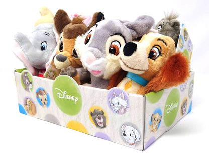 Disney Classic Animals Small Soft Toy Collection :Baloo 15cm, Lady 14cm, Thumper 16cm, Simba 15cm, Bambi 15cm, Marie 15cm, Dumbo 17cm, Dalmation 15cm. (8 Pieces)