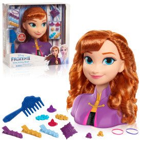 Disney Frozen 2 Anna styling heads, 14 pieces. , Black, Medium