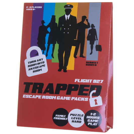 Trapped Escape Room Game, Flight 927 - Escape Room in a Box. Family games.