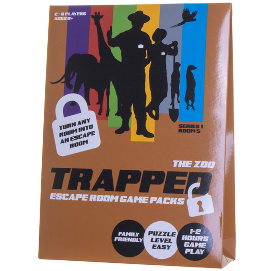 Trapped Escape Room Game, The Zoo, Escape Room in a Box. Family Games.