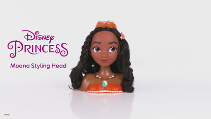 Disney Princess Moana Styling Head,Pretend Play, Kids Toys for Ages 3 Up